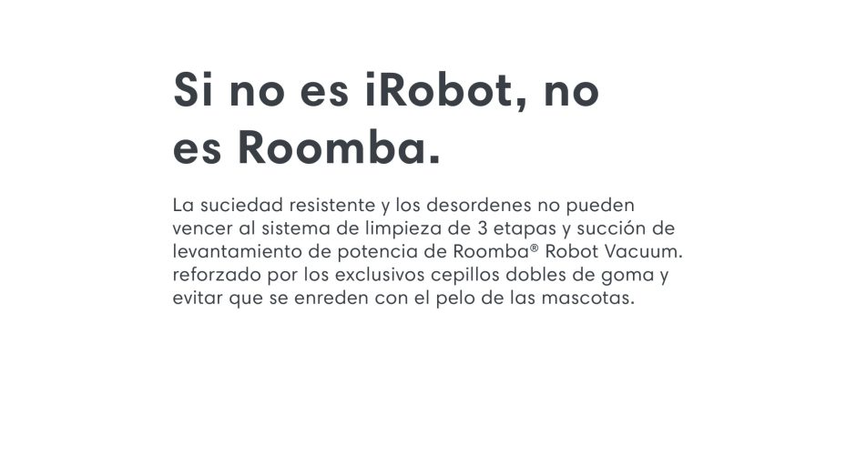 Si no es iRobot, no es Roomba